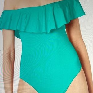 NWT Trina Turk one piece bathing suit in size 8 in blue